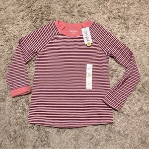NWT Cat & Jack Girls Pink Striped Long Sleeve